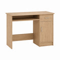 Scrivania tradizionale con cassetto e anta rovere chiaro in pannello truciolare 120 x 60 x 75 cm