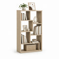 Libreria per soggiorno a 8 vani rovere chiaro in pannello truciolare nobilitato rettangolare 80 x 30 x 180 cm